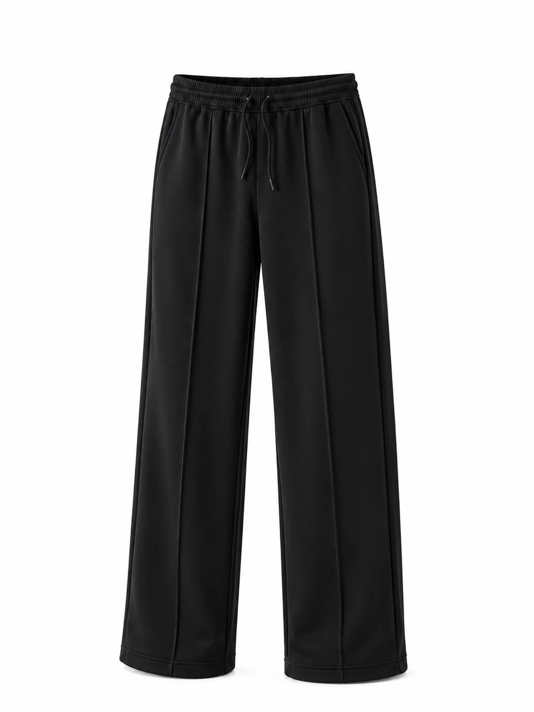 Black Relaxed Straight Fit Trousers - Everyday Minimal | m u n V R