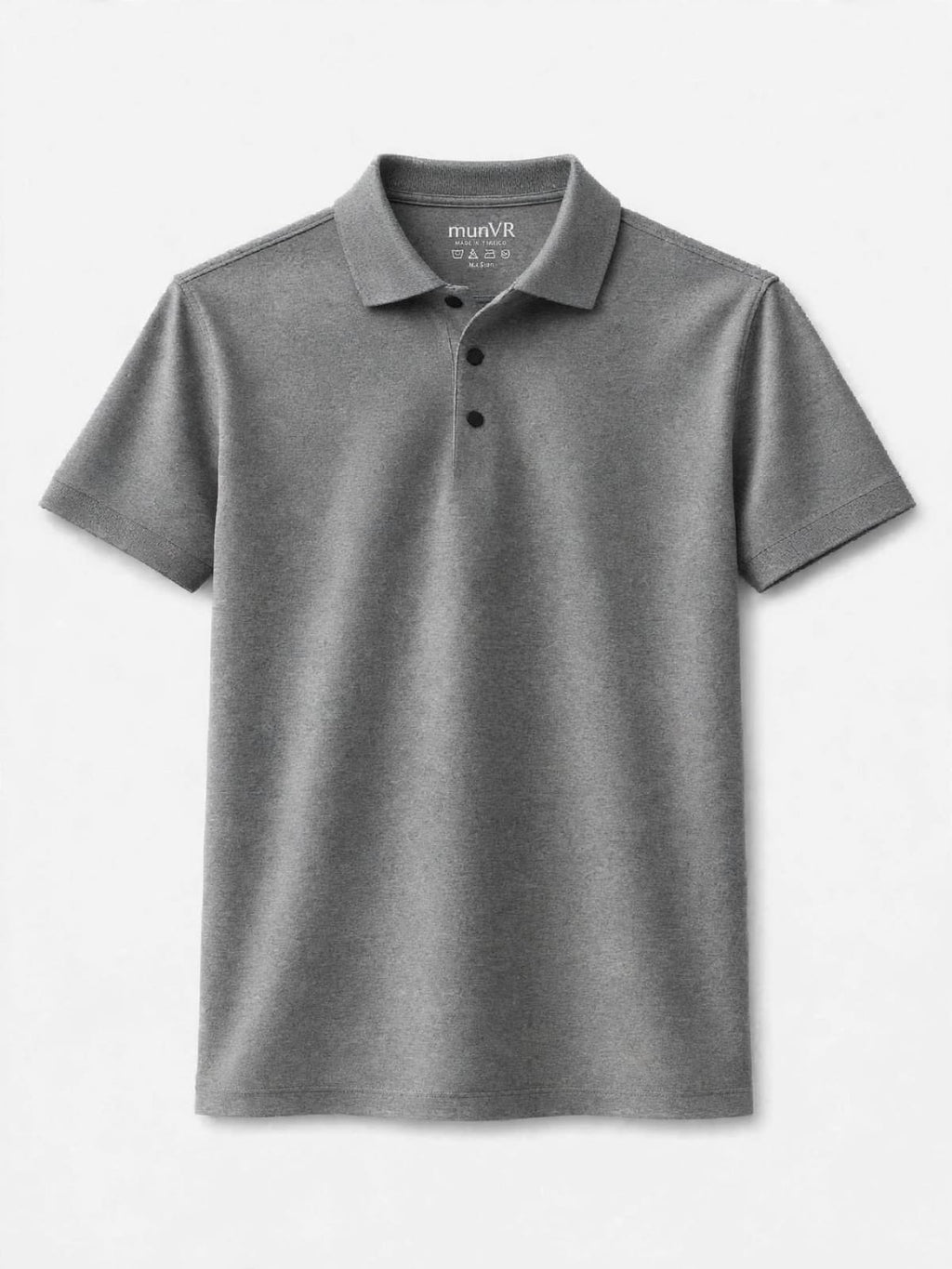 munVR GREY Stitchless Polo