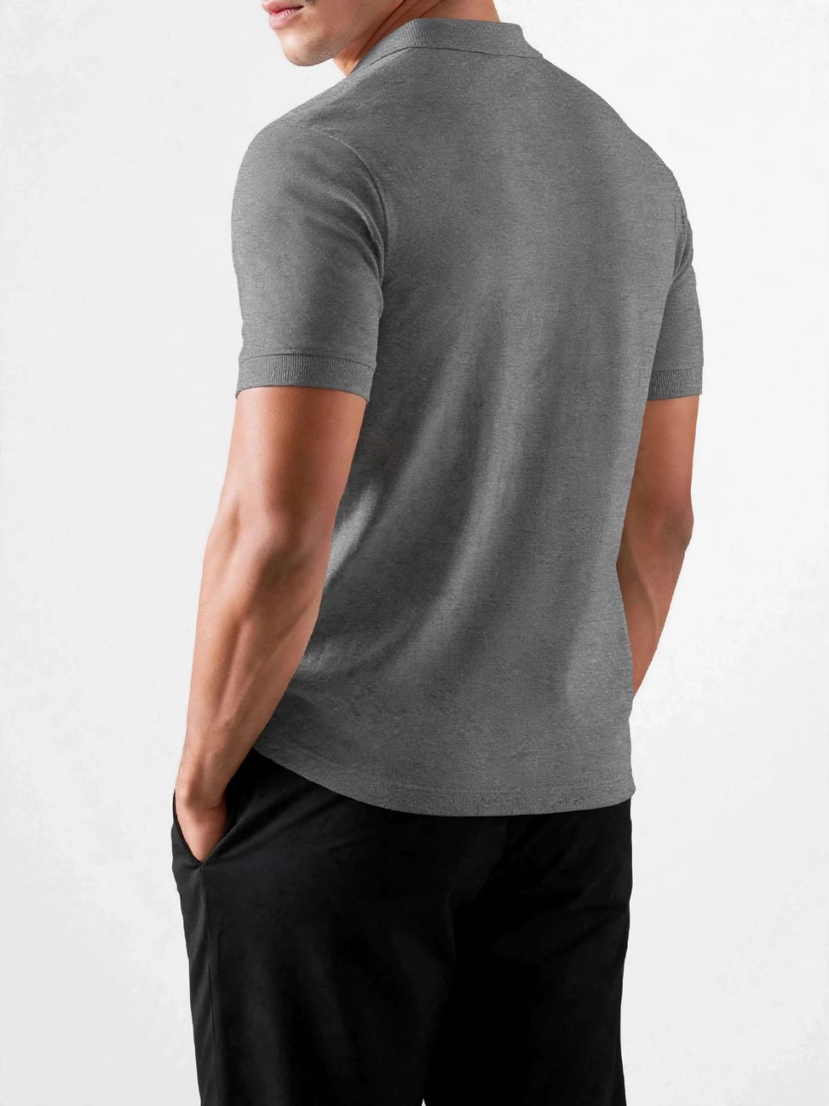 munVR GREY Stitchless Polo