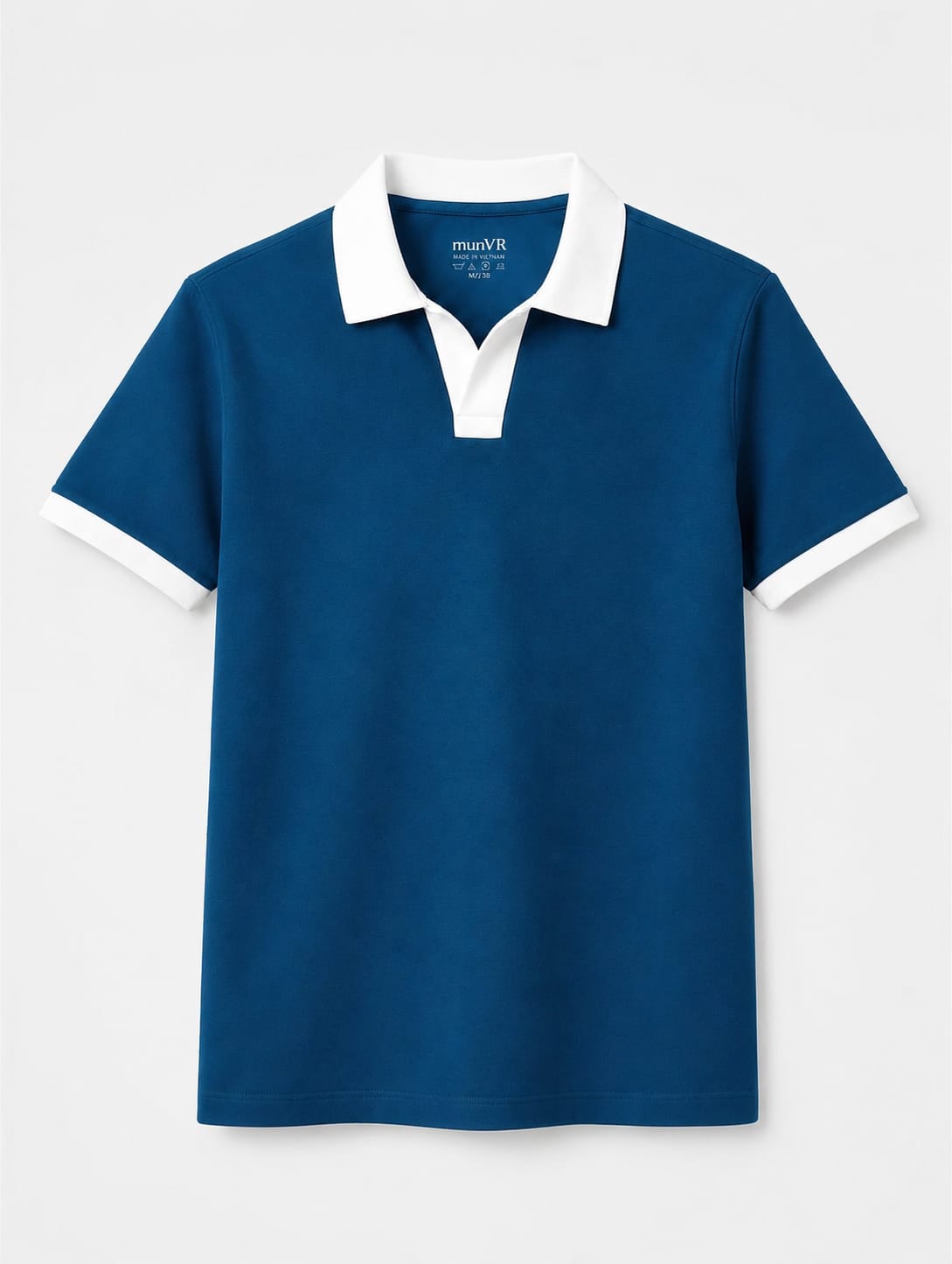 munVR Ink Blue Contrast J/C Polo