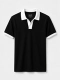 Black Contrast J/C Polo