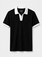 Black Contrast J/C Polo