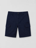 munVR Navy Tailored Pleated Shorts