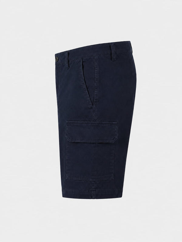 munVR Navy Tailored Pleated Shorts