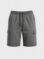 Stone Grey - Utility Cargo Shorts