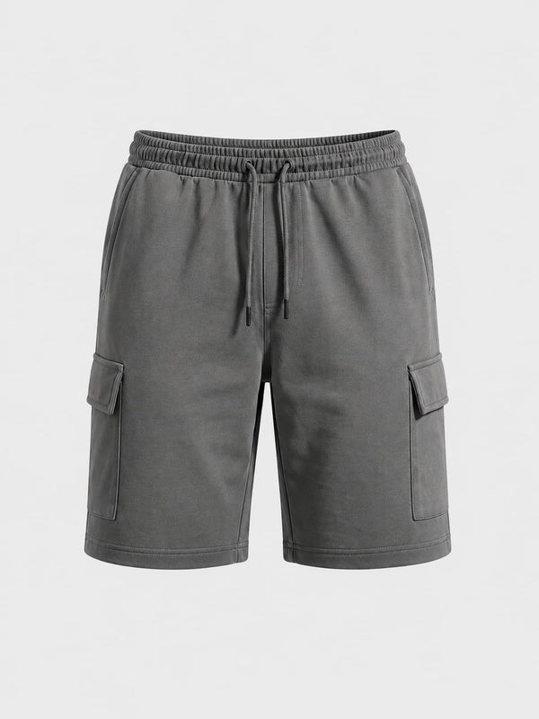 Stone Grey - Utility Cargo Shorts