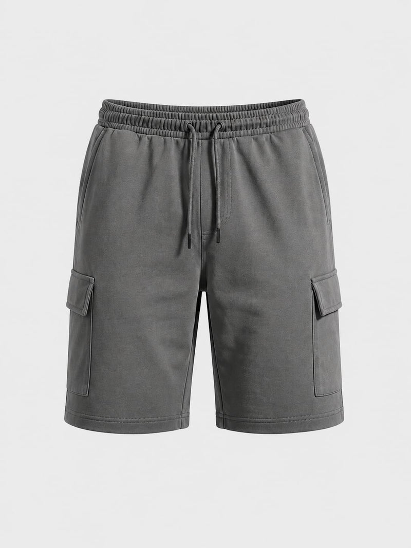 Stone Grey - Utility Cargo Shorts