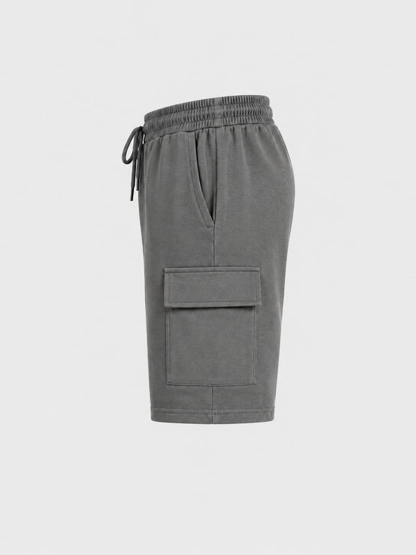 Stone Grey - Utility Cargo Shorts