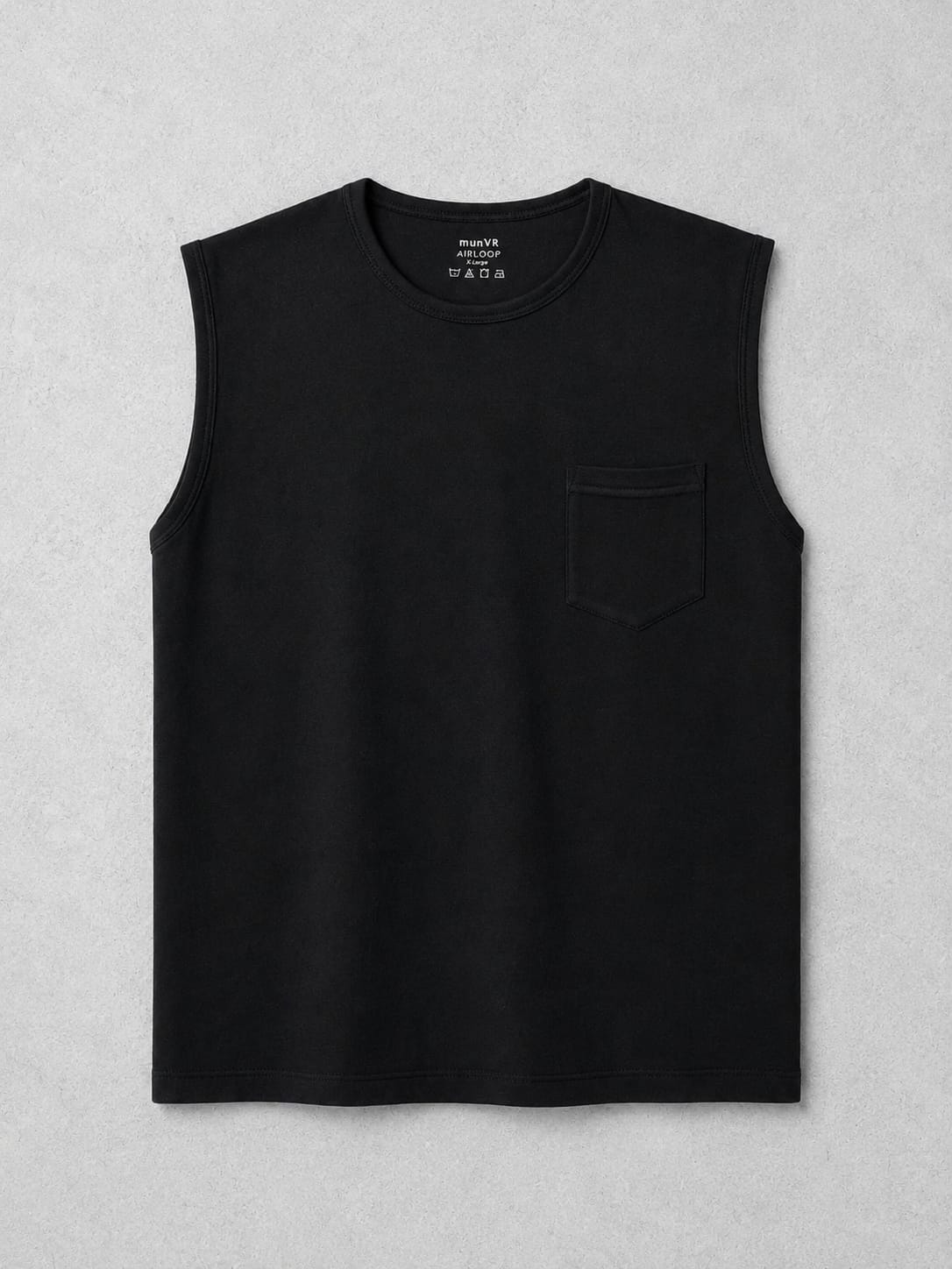 munVR Airloop BLACK Sleeve Less Tshirt