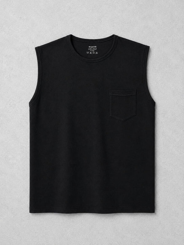 munVR Airloop BLACK Sleeve Less Tshirt