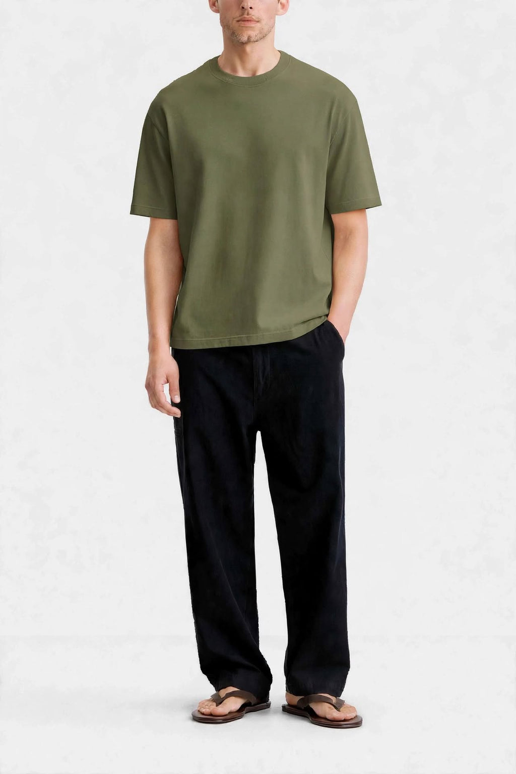 munVR Olive oversized T-shirt