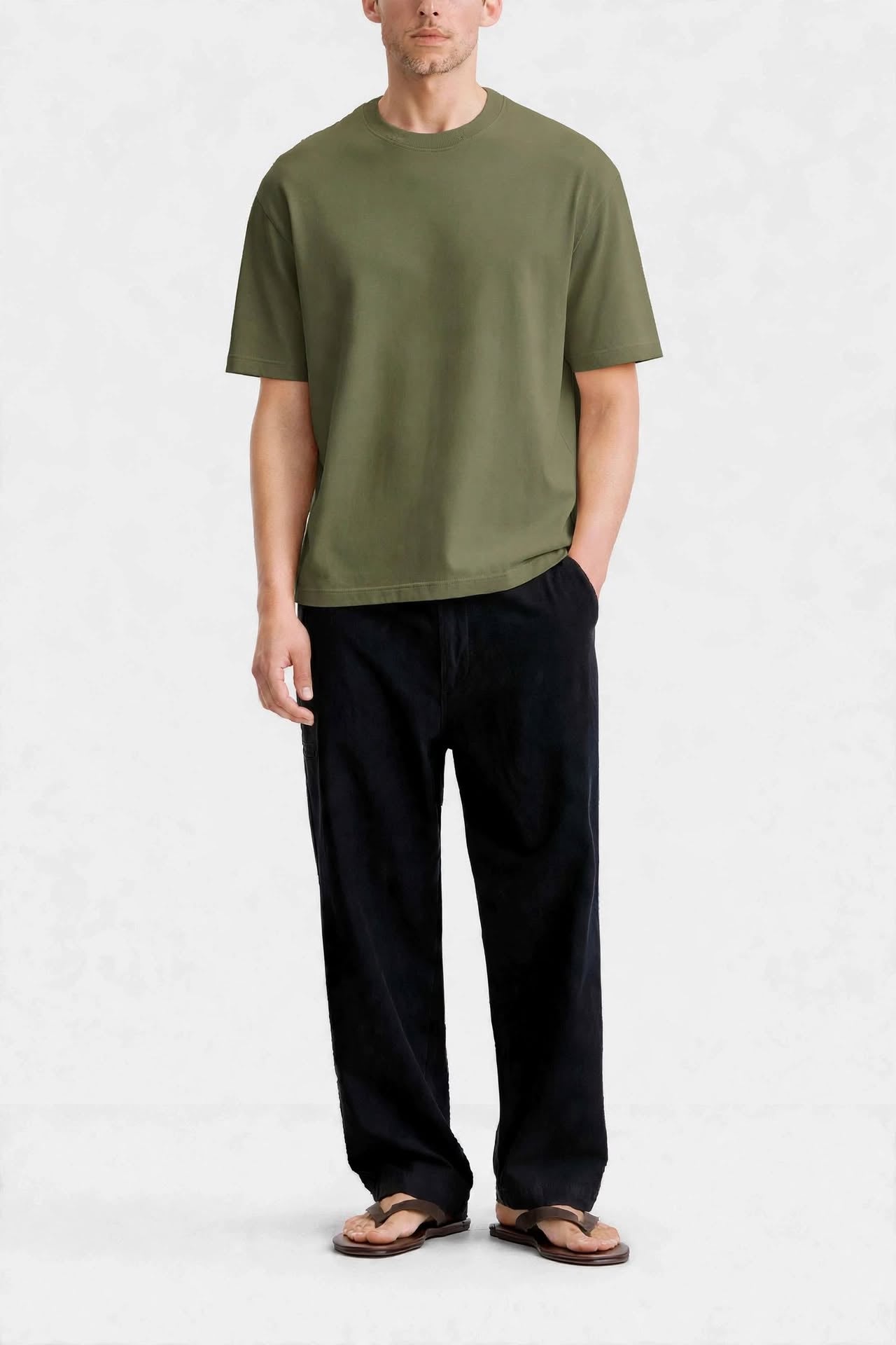 munVR Olive oversized T-shirt