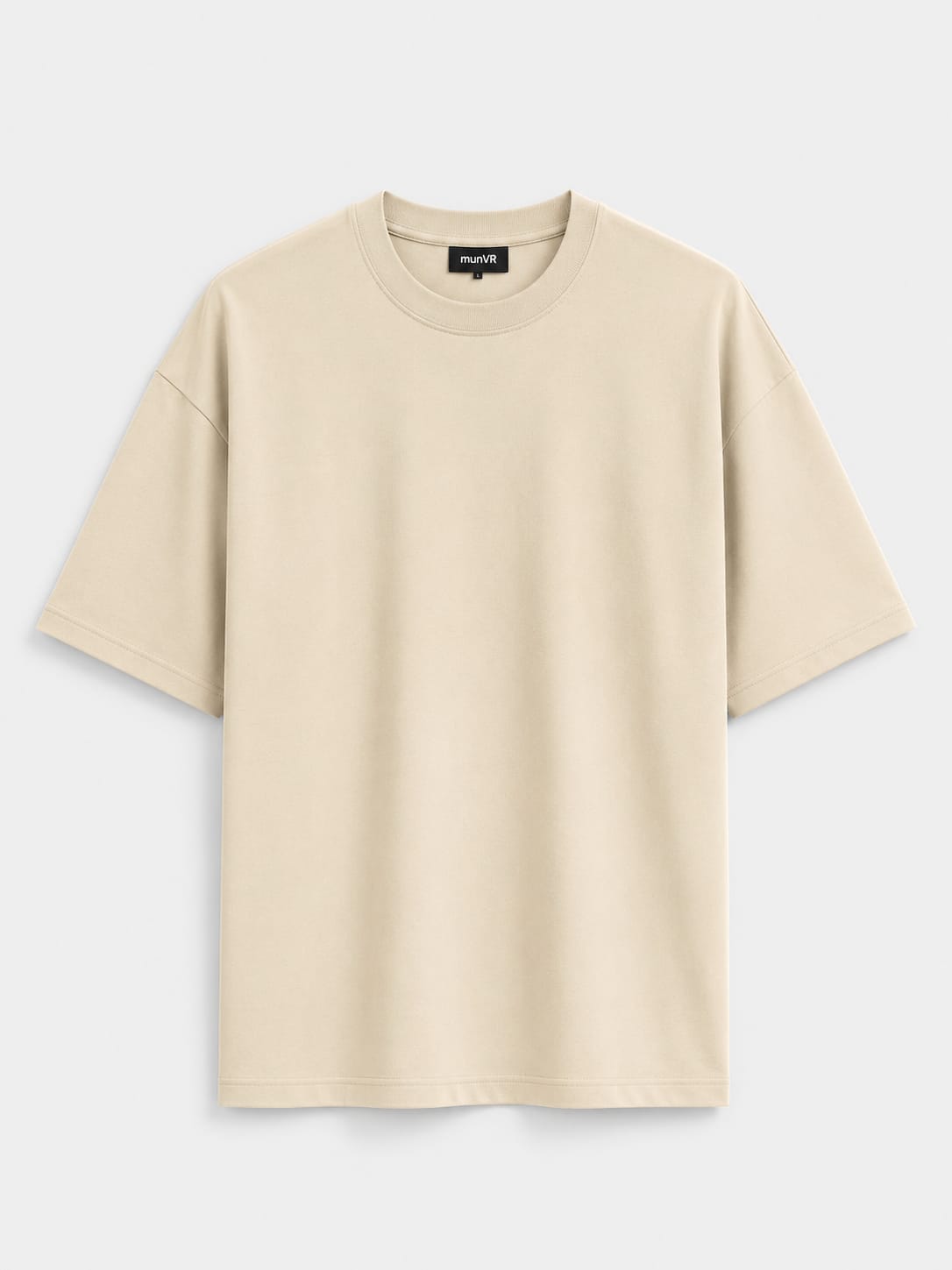 munVR Cream Oversized Tshirt
