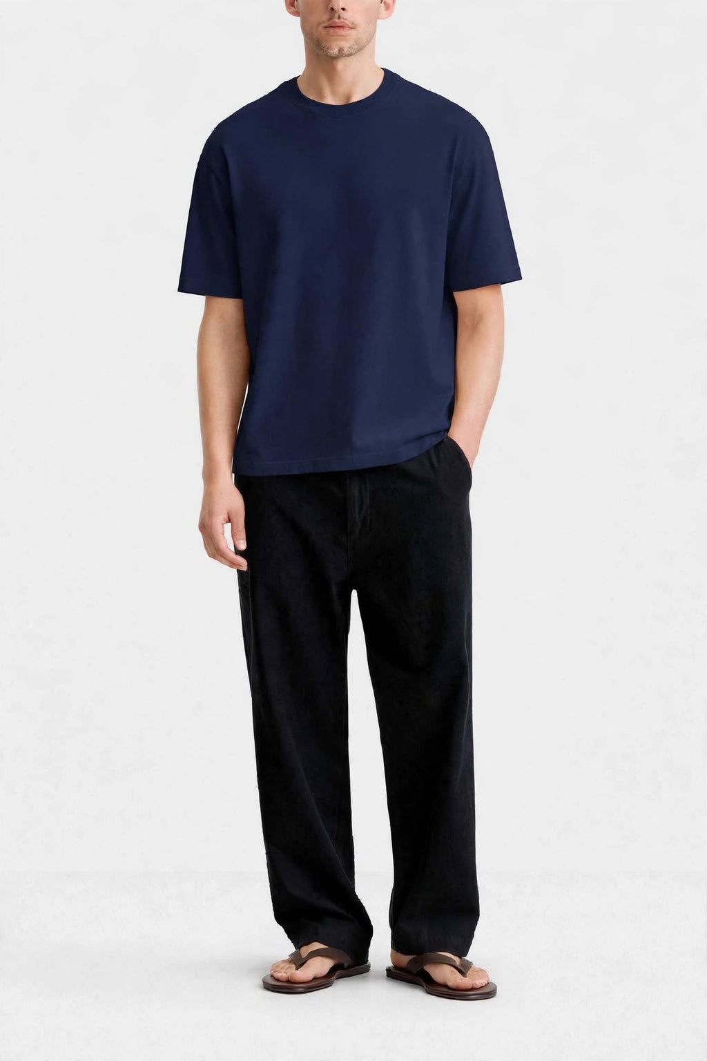 munVR Navy blue Oversized T-shirt