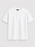 munVR Tapered Fit Off White Henley