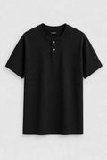 munVR Tapered Fit Black Henley