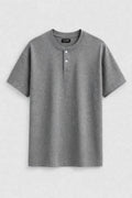munVR Tapered Fit Grey Henley