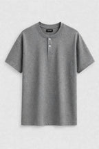 munVR Tapered Fit Grey Henley