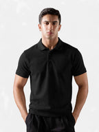 munVR BLACK Stitchless Polo