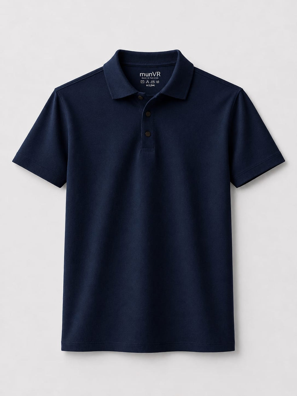 munVR NAVY Stitchless Polo