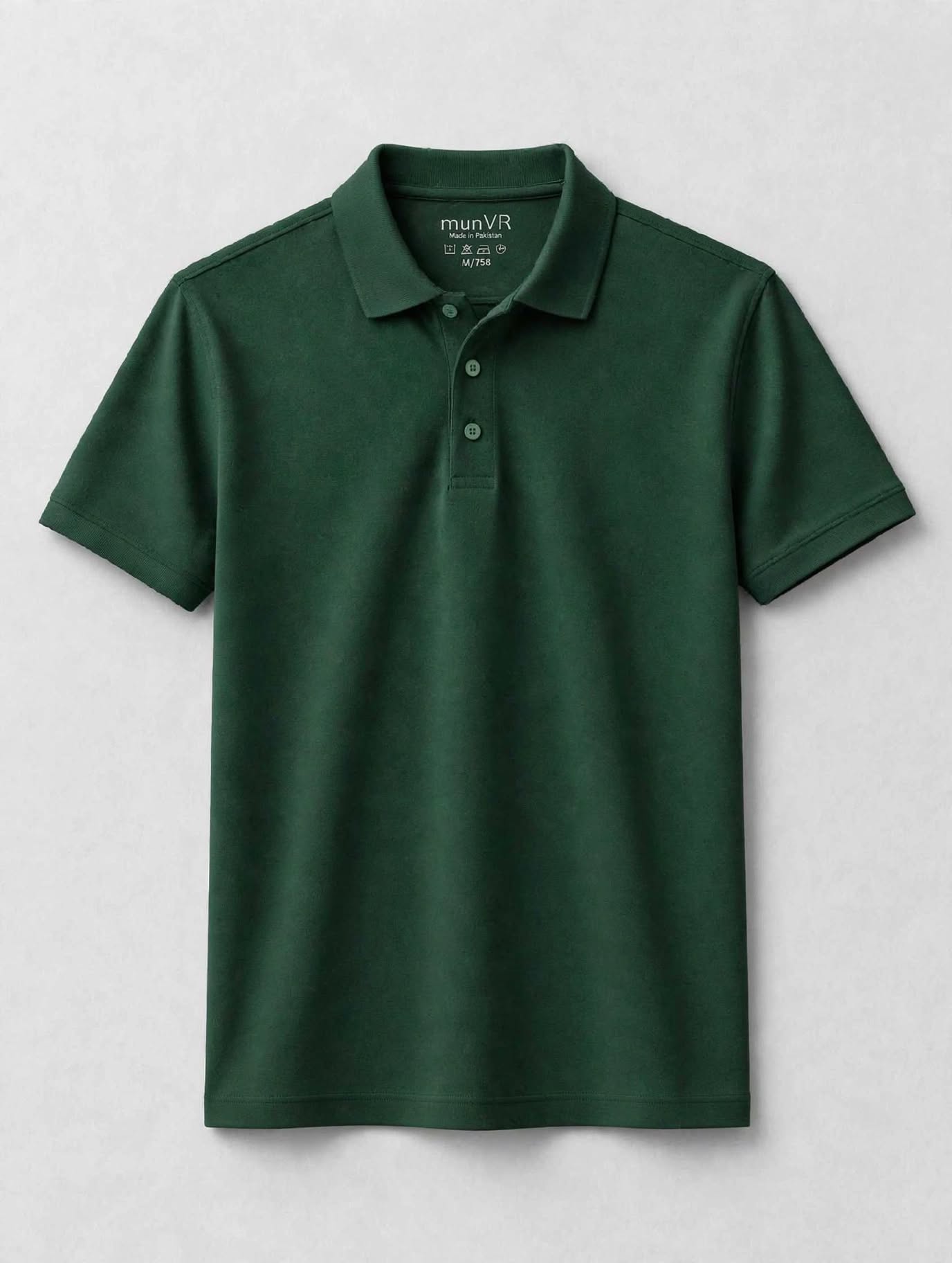 munVR GREEN Stitchless Polo