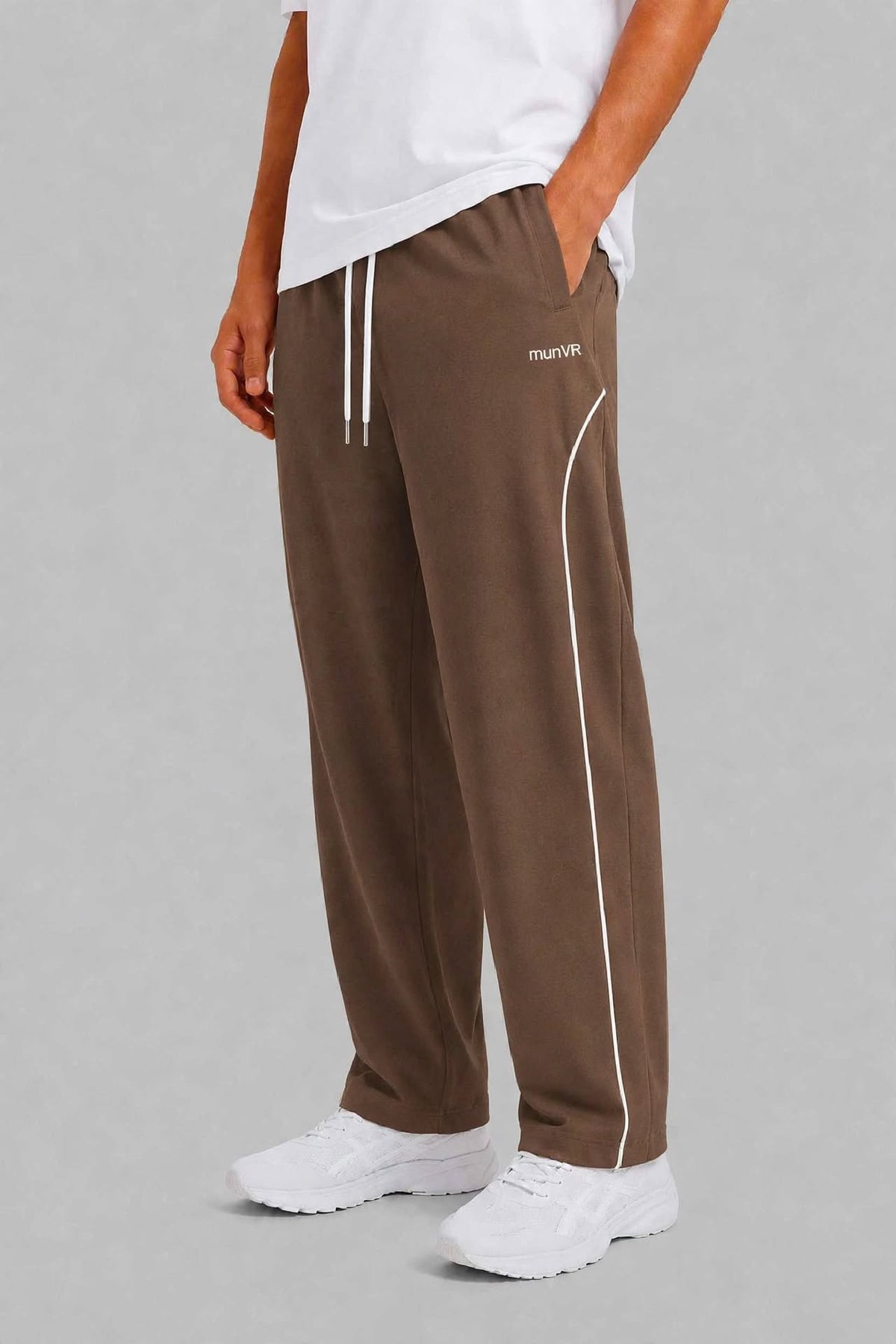 munVR Brown Arc Track Pants