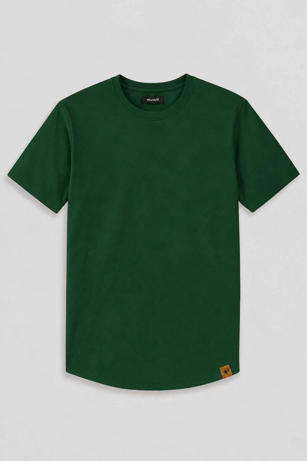 munVR Luxeknit Hunter Green shirt (Curved Hem design)
