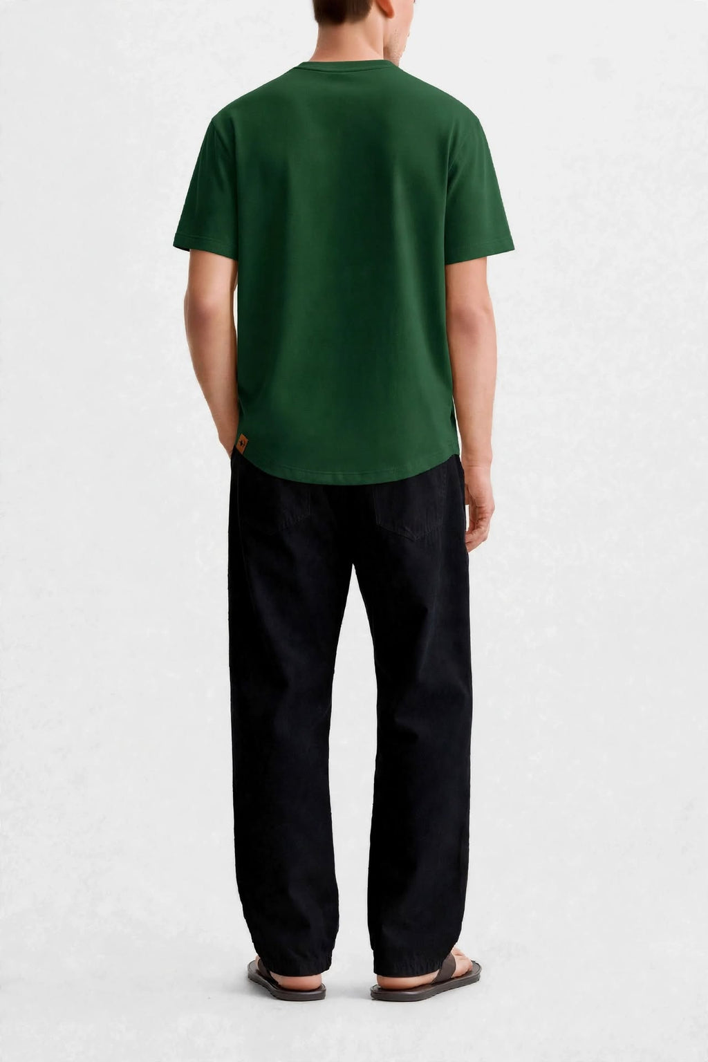 munVR Luxeknit Hunter Green shirt (Curved Hem design)