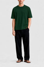 munVR Luxeknit Hunter Green shirt (Curved Hem design)