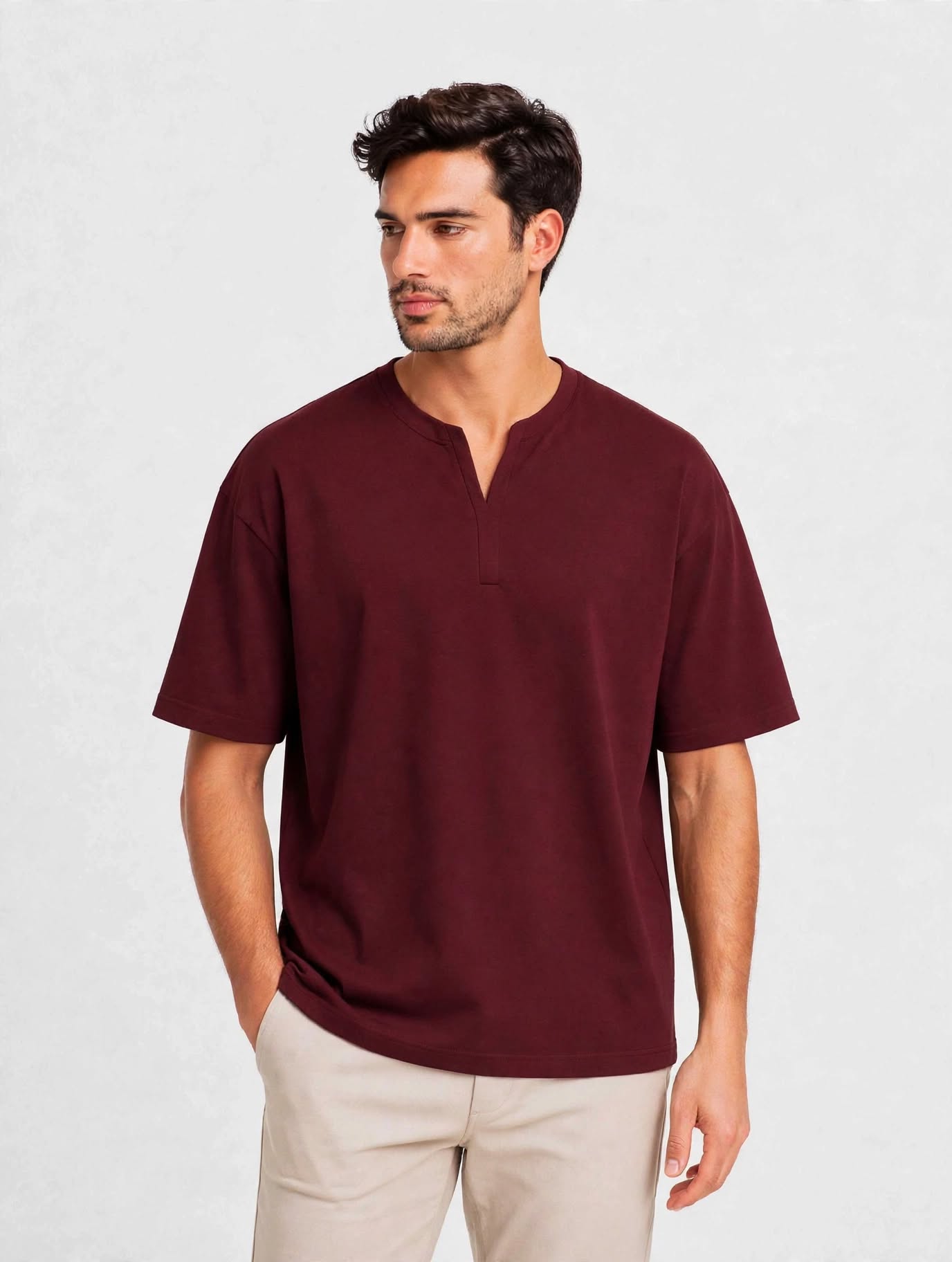 munVR Mehroon Light Scuba Henley