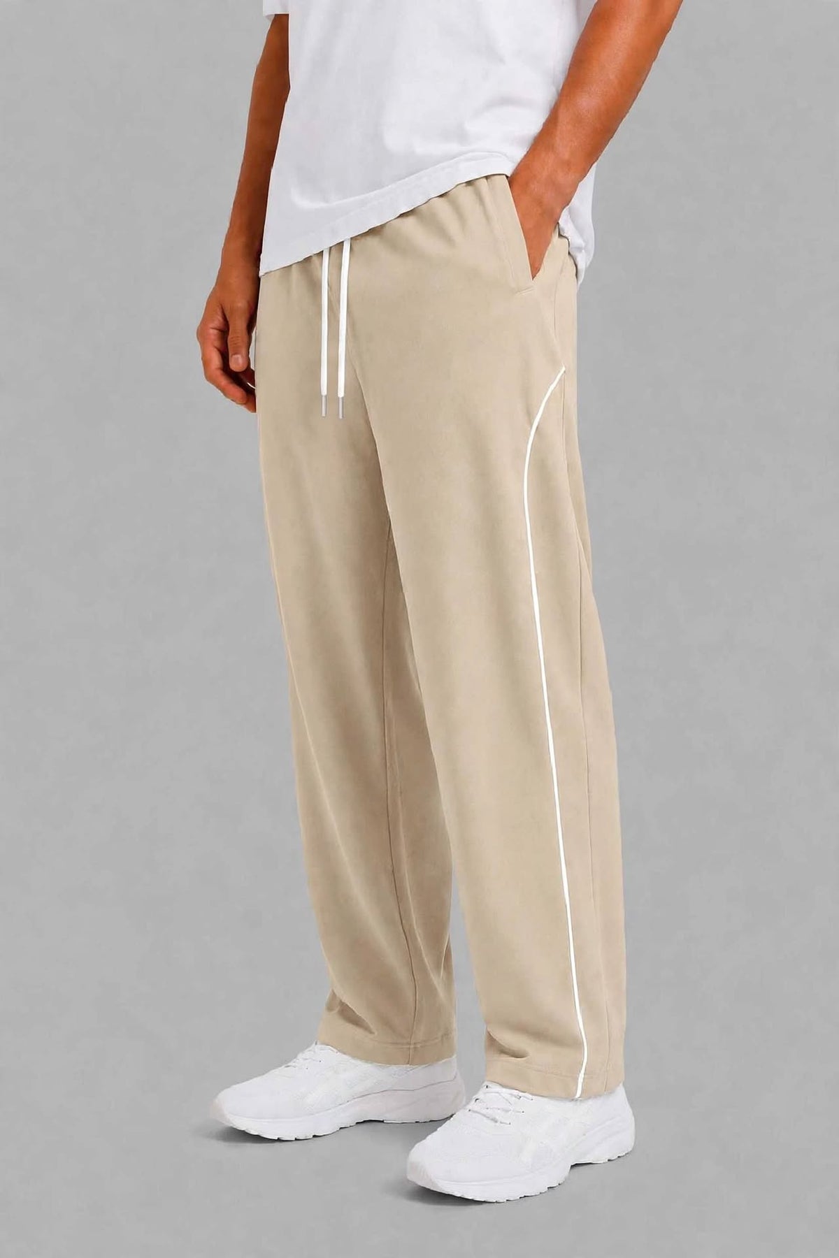 munVR Beige Arc Track Pants