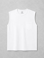 munVR Airloop  white Sleeve Less Tshirt
