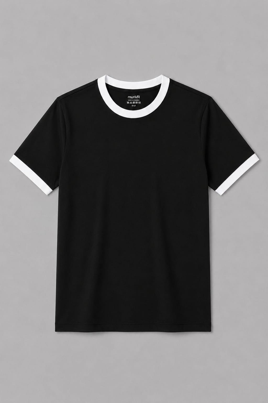 munVR Black Ft White Ringer Tshirt