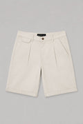 munVR Light Beige Tailored Pleated Shorts