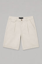 munVR Light Beige Tailored Pleated Shorts