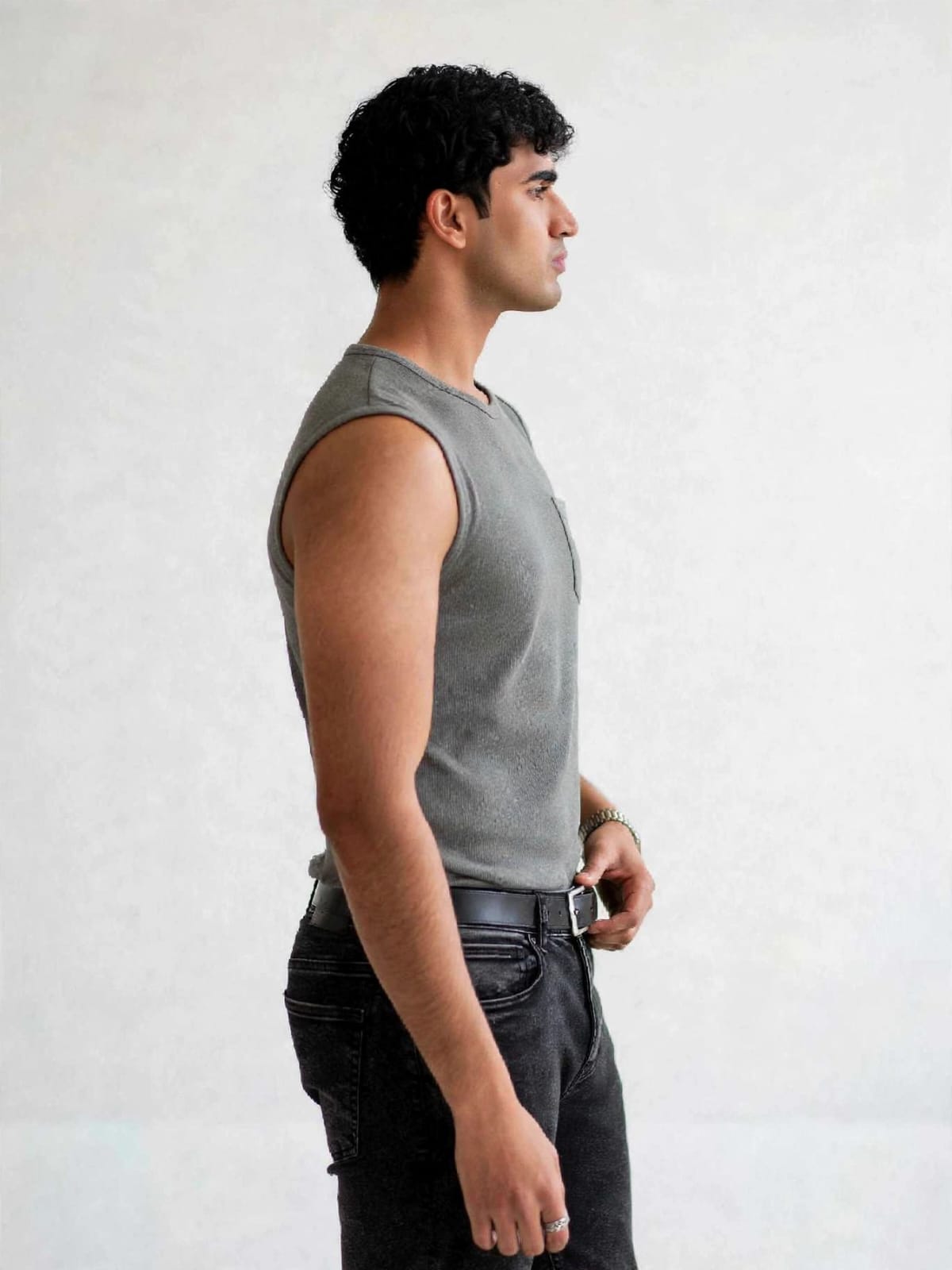 munVR Airloop GREY Sleeve Less Tshirt