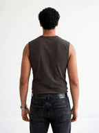 munVR Airloop Dark Brown Sleeve Less Tshirt