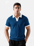 munVR Ink Blue Contrast J/C Polo