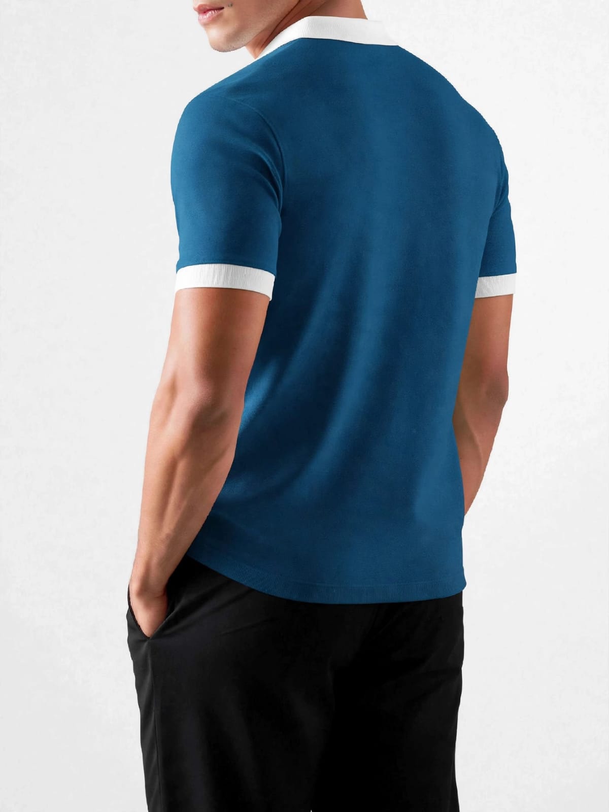 munVR Ink Blue Contrast J/C Polo