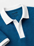 munVR Ink Blue Contrast J/C Polo