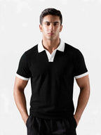 Black Contrast J/C Polo