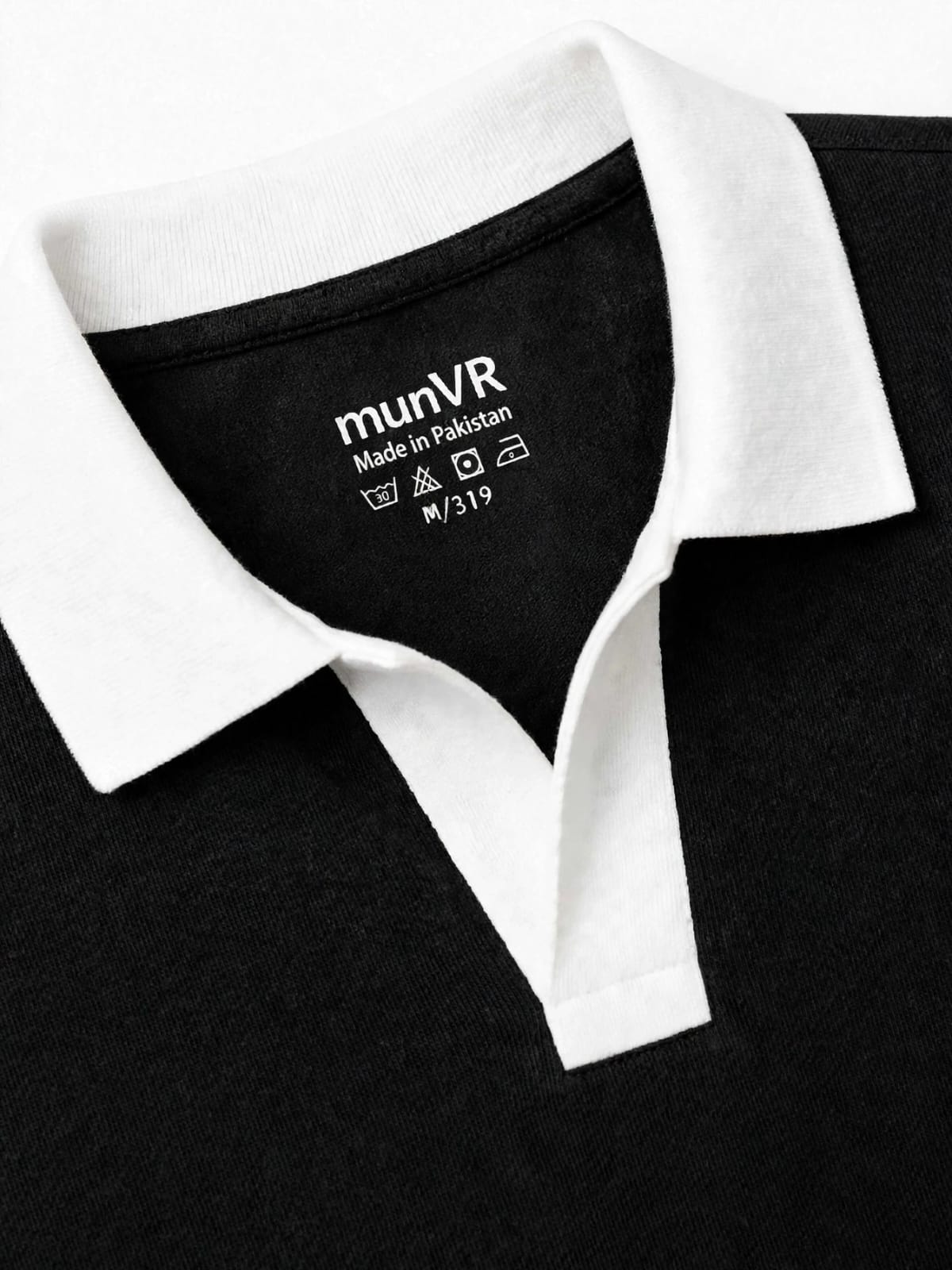 Black Contrast J/C Polo