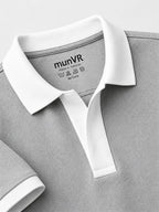 munVR GREY Contrast J/C Polo