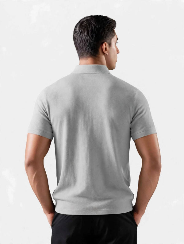 munVR GREY Stitchless Polo