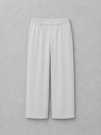 MUNVR Soft White Cotton Trouser - Breathable Wide Leg
