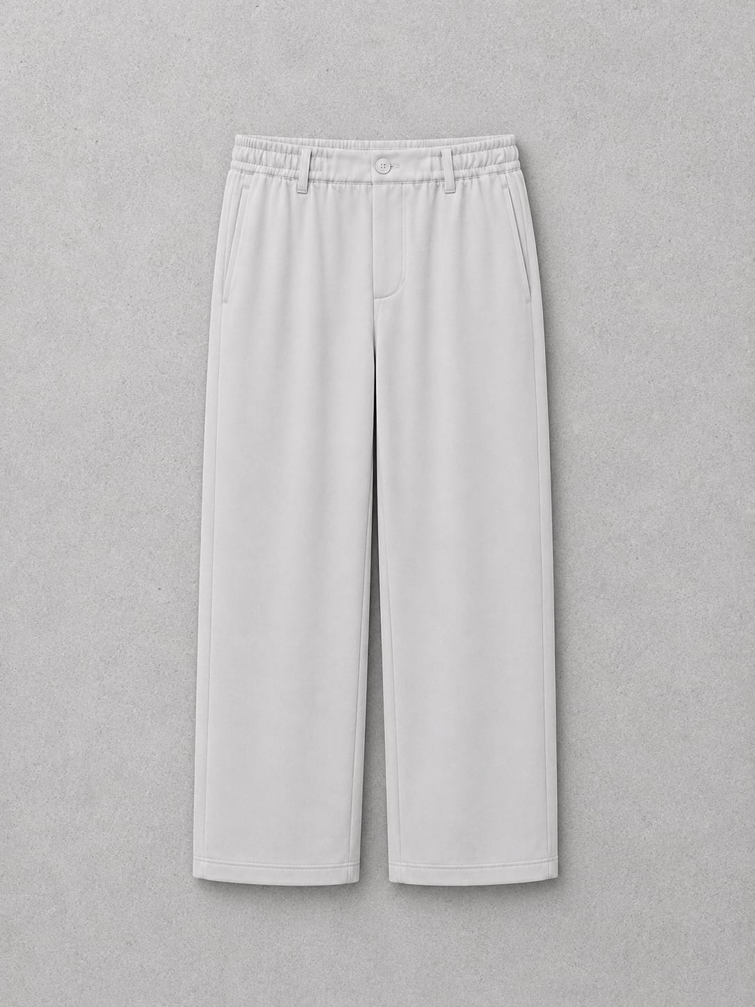 MUNVR Soft White Cotton Trouser - Breathable Wide Leg
