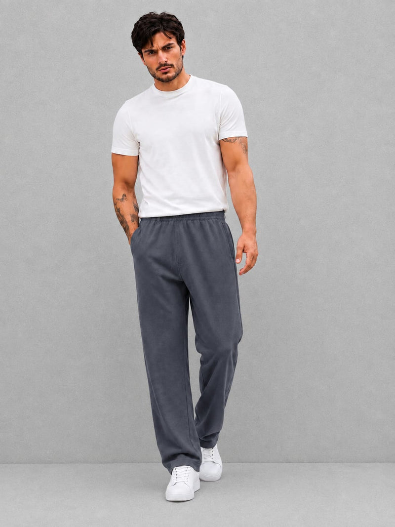 Midnight Grey - Premium Wide Leg Trousers