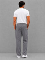 MunVR-Soft Gray Relaxed Straight Fit Trousers - Everyday Minimal