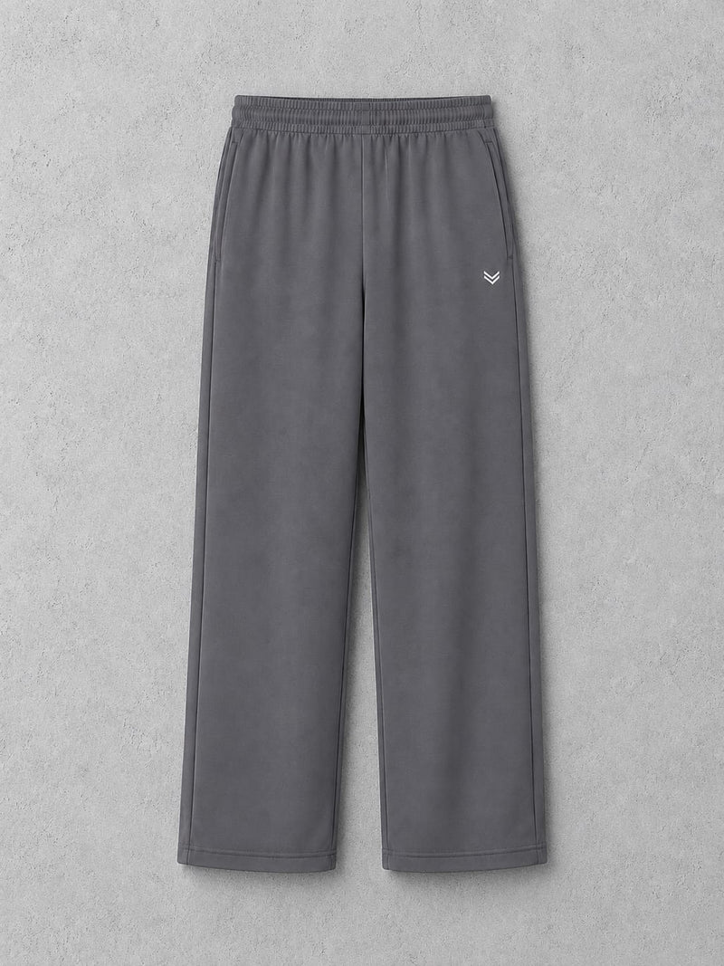 MunVR-Soft Gray Relaxed Straight Fit Trousers - Everyday Minimal