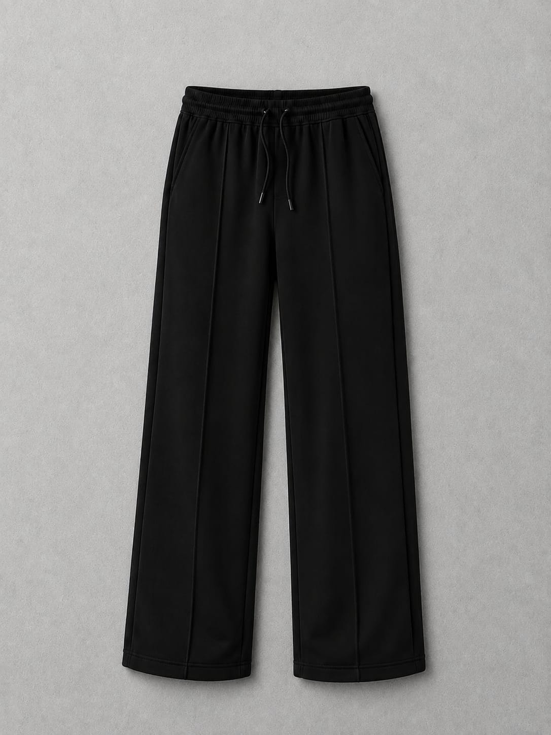 Black Relaxed Straight Fit Trousers - Everyday Minimal | m u n V R